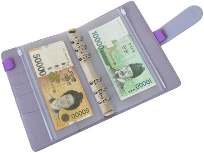 파보리테 현금 바인더, 1개, 퍼플