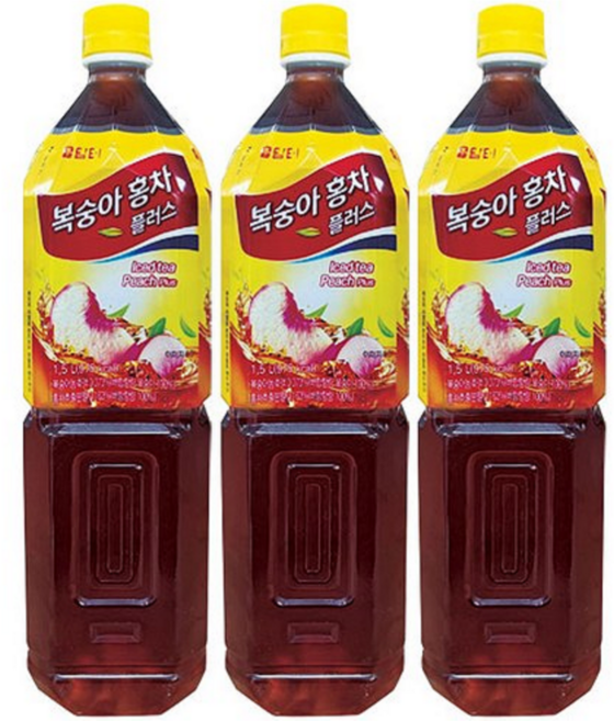 담터 액상 복숭아 홍차, 1.5L, 3개