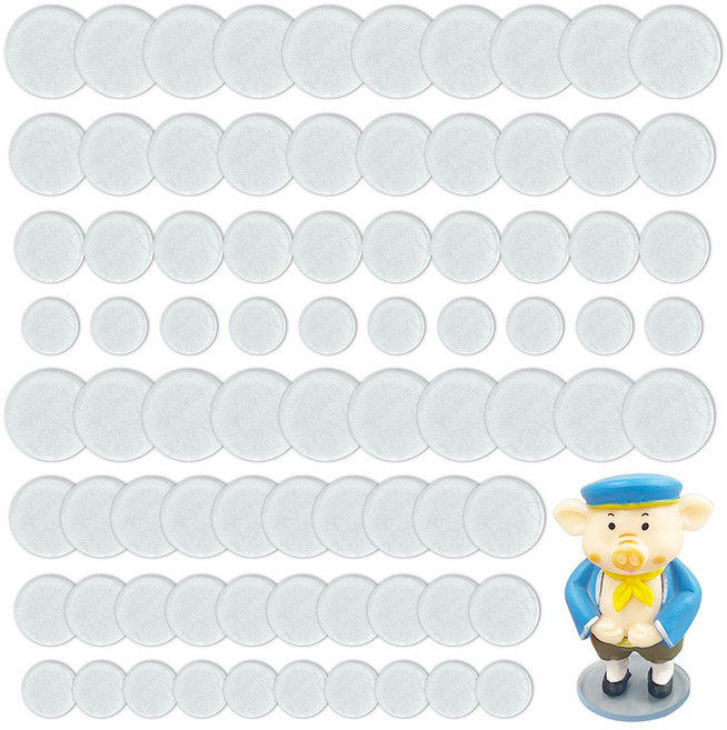 80건 다용도 충돌 소음방지 투명실리콘 도어충격 방지패드 소음방지 문쾅 방지 보호패드 문콕 소음방지 충격 방지 소음 미끄럼 방지 만능 실리콘 충격 보호패드, 투명