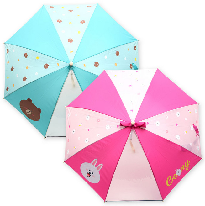 나린키즈 브라운앤프렌즈53 팝아이콘 안전53 아동우산 어린이 장마대비 레인용품