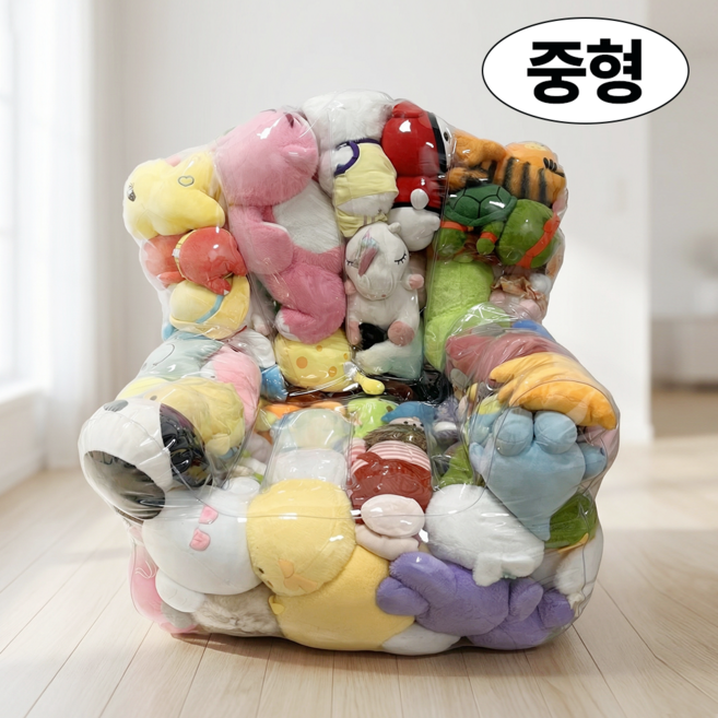 토토룸 투명 인형보관소파 정리함 수납함, 1개, 클리어 M