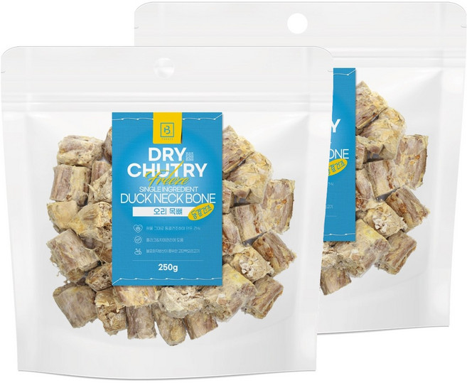 브리더랩 드라이츄라이 동결건조 뼈간식, 2개, 250g, 오리목뼈