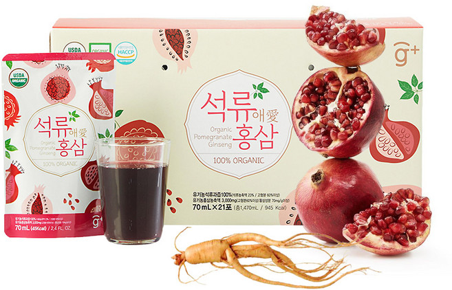 강장현 유기농 석류즙 홍삼진액 석류애홍삼, 70ml