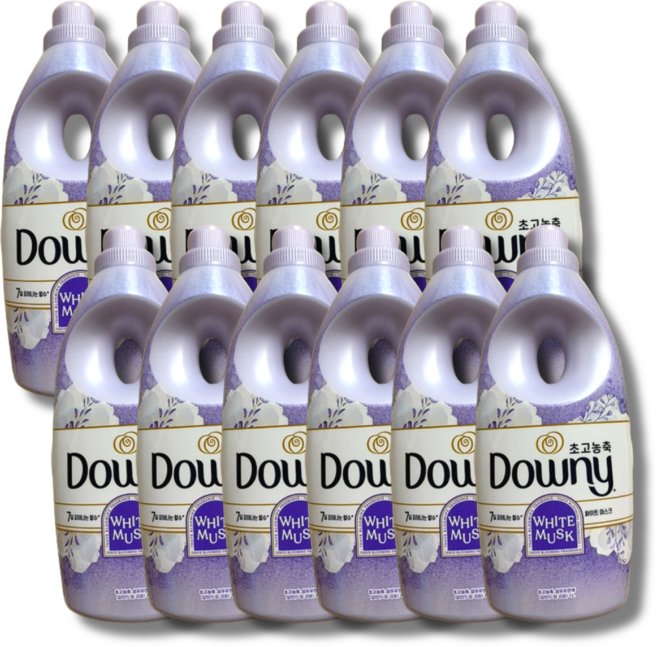 다우니 섬유유연제 스프링 화이트 머스크, 1L, 12개