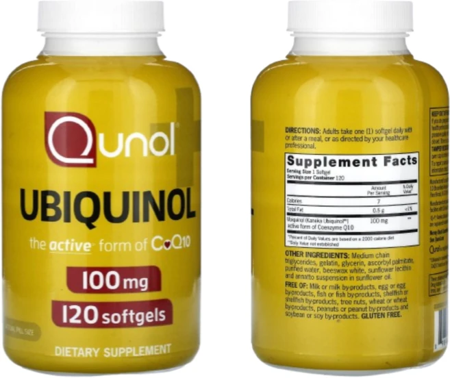 Qunol 퀴놀 유비퀴놀 100mg 120정 코엔자임 코큐텐, 1개 - 쿠팡