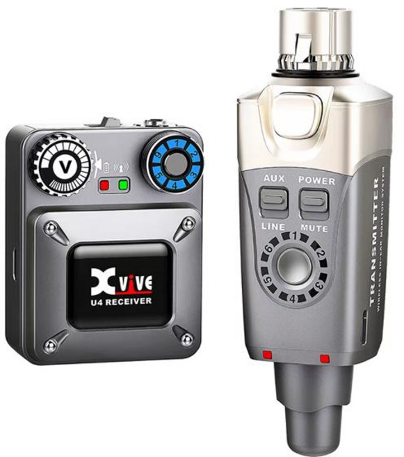 인이어 모니터 무선 시스템 무대 공연자 및 공연자용 6 채널, 03 U4 Set