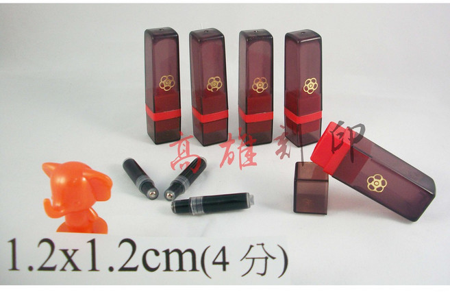 高雄刻印 插管式連續章 姓名章 藥師章 醫師章 會計章 傳統海棉 凹凸面印章 4分, 1個, 紅.藍.黑