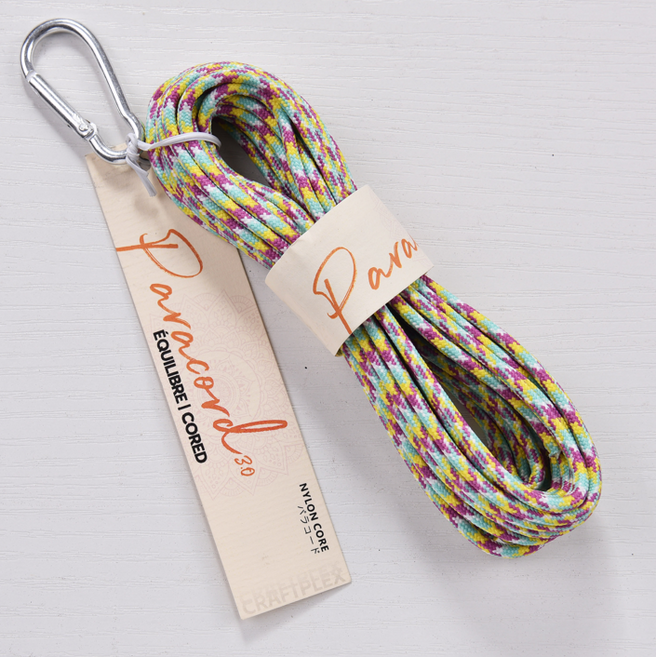 3mm 배색 파라코드 카라비너 5m 멀티 컬러 파라코드 팔찌 마스크 스트랩 리드줄 마크라메 재료, 1개, 16.파스텔
