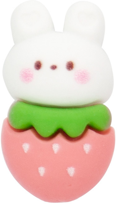 신발 실내화 장식 액세서리 윌비 클립온 꾸미기 파츠 (G그룹), 1개, 딸기 속 토끼 핑크