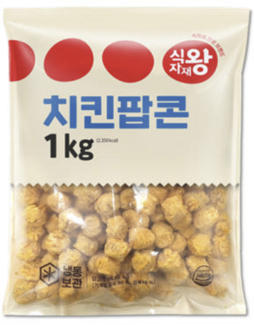 바이오푸드몰_식자재왕 치킨팝콘, 1kg, 25개