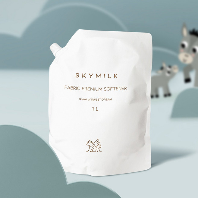 스카이밀크 동키밀크 고농축 유아 섬유유연제 1L 단꿈향, 1개