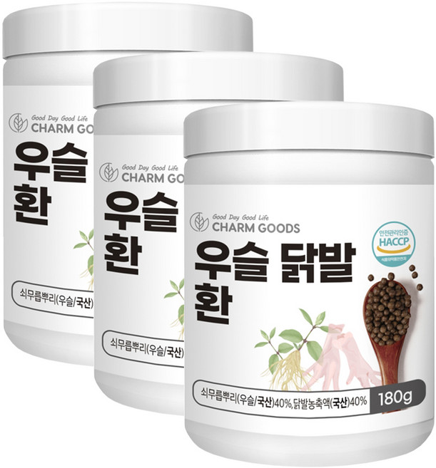 고함량 국산 우슬 닭발환, 3개, 180g