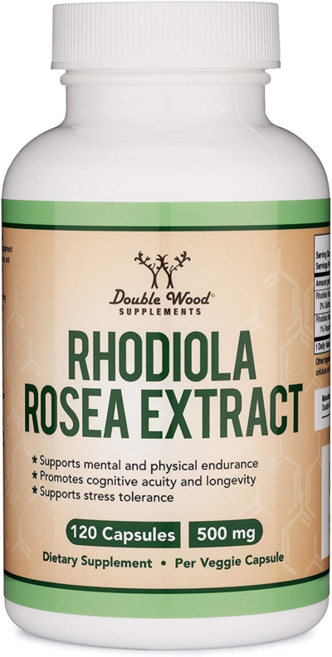 Double Wood Rhodiola Rosea Extract 더블우드 로디올라 로제아 추출 500mg 120정, 1개, 기본