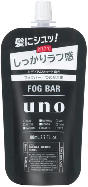 SHISEIDO 資生堂 UNO 防霧髮香噴霧 堅固設計 補充蕊 80mL [頭髮噴霧], 1個