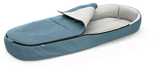 Thule 유모차 풋머프 - 단열 따뜻하고 아늑한 액세서리 대형 지퍼 오프닝 미끄럼 방지 보호 안감 및 자전거 트레일러 호환 273158, 미드 블루