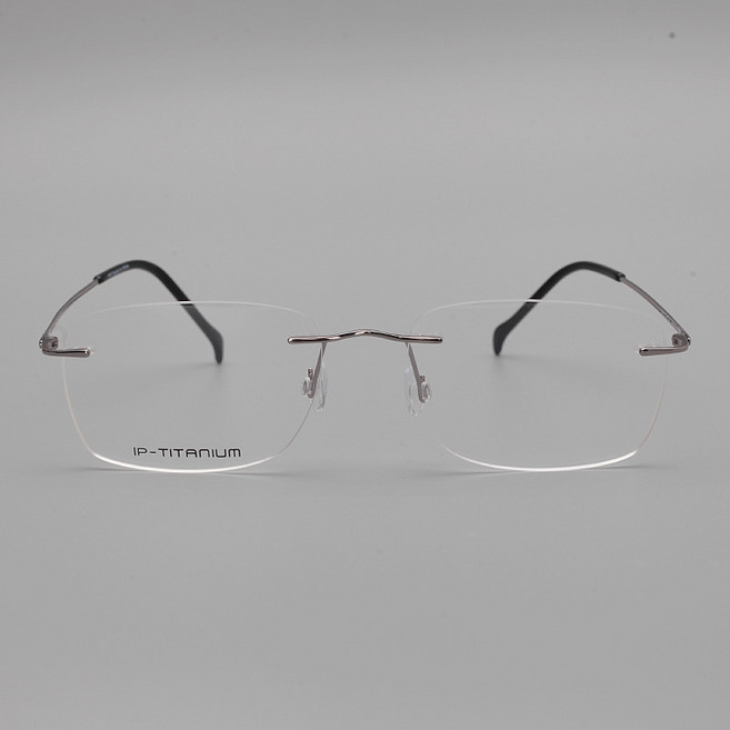 무테 안경 초경량 데일리 티타늄 안경테 레트로 트랜디