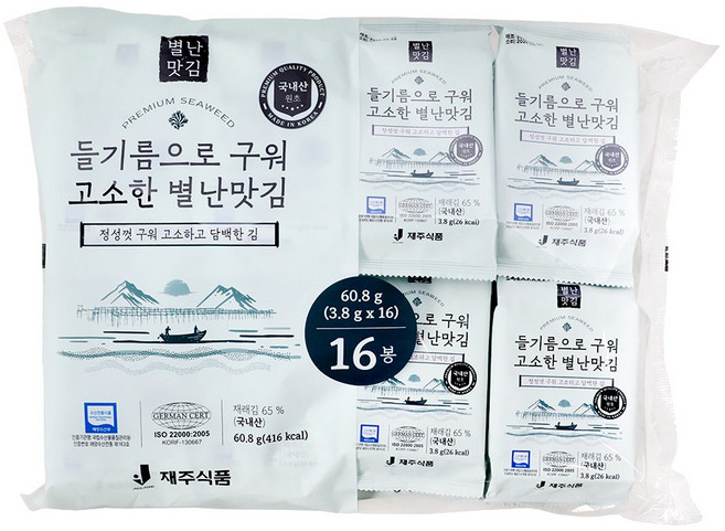 재주식품 별난맛김(16입), 8세트