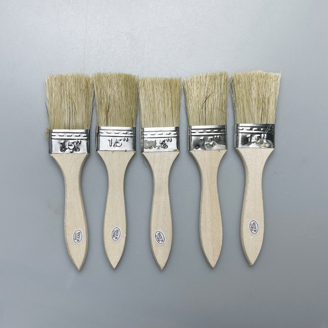 다용도 청소붓 나무, 5개, 다용도 나무붓(1.5인치)