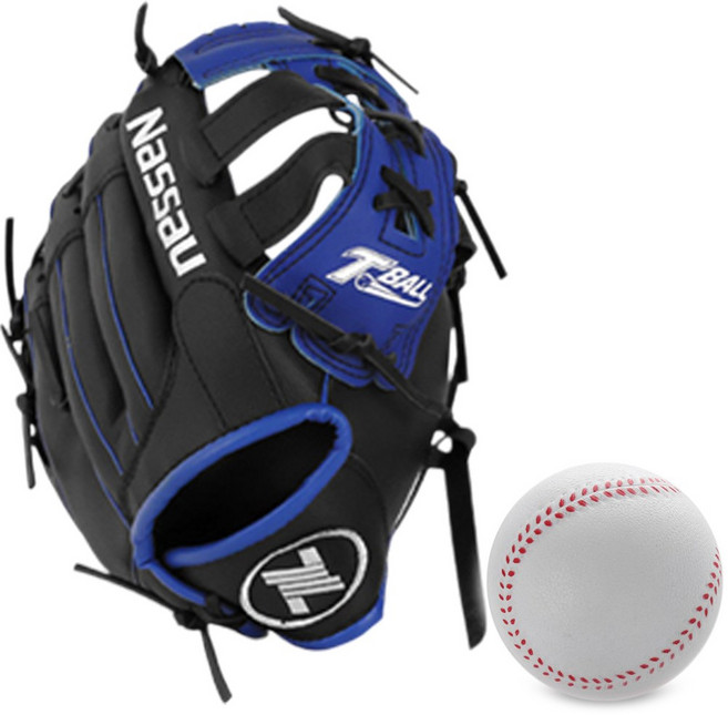 낫소 티볼글러브 투센 PU 야구공, 1개, 11인치 블루 우투용 (왼손착용)