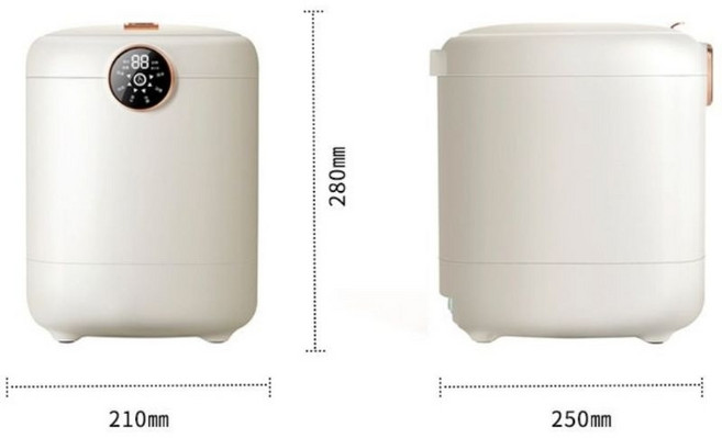 110V 迷你全自動洗脫烘一體洗衣機 內衣襪子專用 宿舍租屋適用, 1個, 5L(110V)