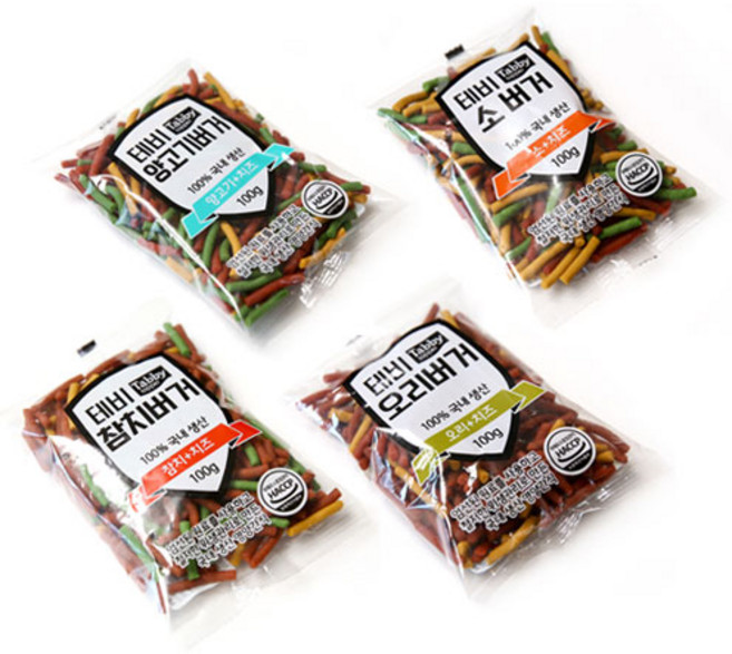 테비 버거 4종(오리/소/양고기/참치)100gX24개_종류선택, 24개, 혼합