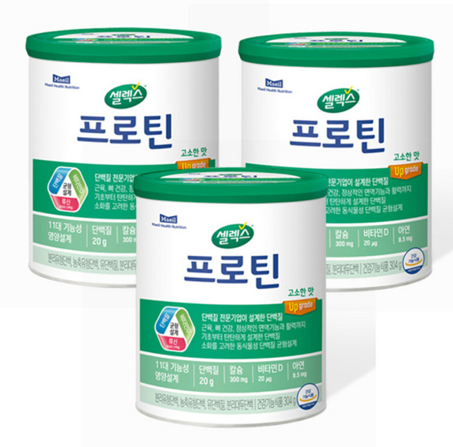 셀렉스 프로틴 고소한 맛, 304g, 3개