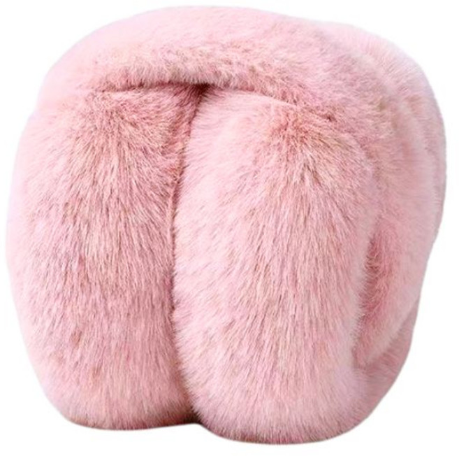 仿兔絨可折疊耳罩 冬季保暖護耳 內陷式包耳 防寒神器