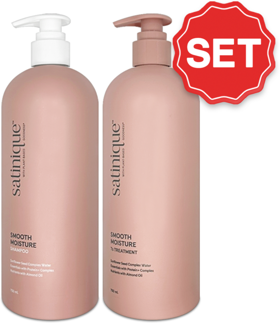 암웨이 새티니크 스무드 모이스처 샴푸 750ml + 컨디셔너 750ml, 1개