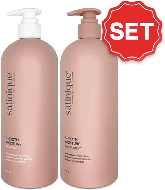 암웨이 새티니크 스무드 모이스처 샴푸 750ml + 컨디셔너 750ml, 1개 - 쿠팡