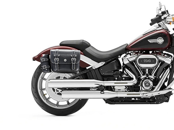 OD 할리 호환 소프테일 팻보이114 튜닝 퀵릴리스 레트로 새들백 사이드백 가방 리어백, AD114-(오른쪽약11리터가방+오른쪽브라켓)