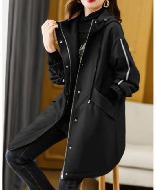 패션고리 여성 캐주얼 밴딩 이중잠금 야상 자켓 H475