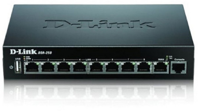 D-Link 디링크 DSR-250 VPN라우터 기업용공유기 8포트, 1개
