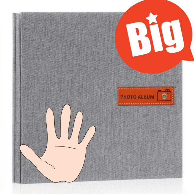 미리모아 특대형 메모가능 접착 출산 성장 포토북, 그레이