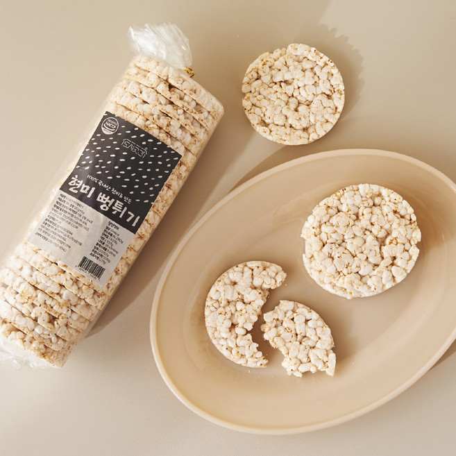 도시곳간 유기농 부드러운 현미뻥튀기, 3개, 120g