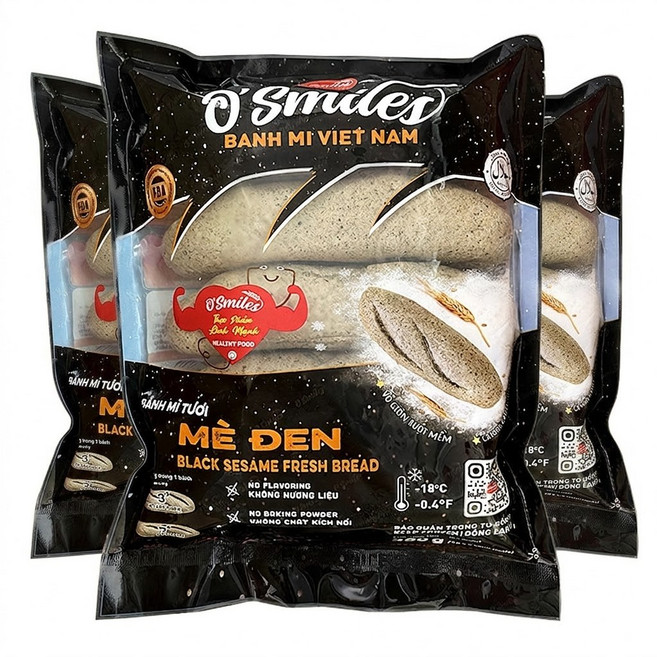 (1팩+2팩) 검은깨 반미 바게트 파베이킹 총1050G ( 70G X 15개 ) 유통기한 5월 14일까지, 350g, 3세트
