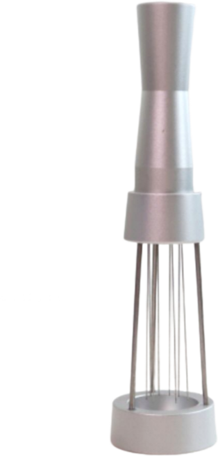 원두걸스 니들 디스트리뷰터 칠침봉 거치대 포함 침칠봉 세트, 실버, 1세트, 거치형