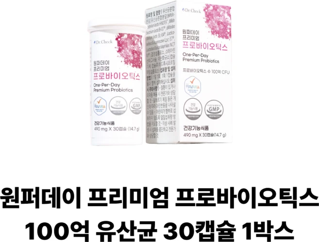 닥터체크 원퍼데이 프로바이오틱스 30캡슐 1박스 1개월분, 1개, 30정 - 쿠팡