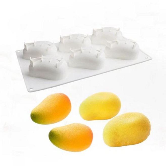 Z. 3D 망고 디자인 실리콘 케이크 몰드 파티 페이스트리 베이킹웨어 과일 무스 케이크 틀 주방 식품 등급 디저트 베이킹 도구
