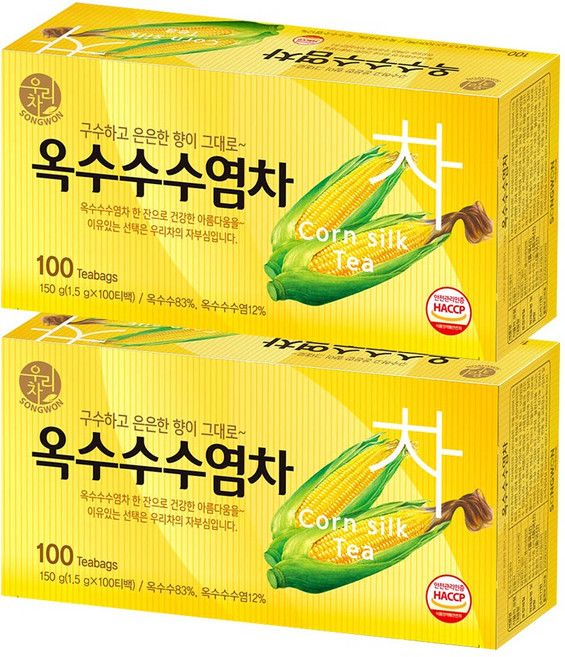 우리차 옥수수수염차 100T X 2개, 1.5g, 100개입