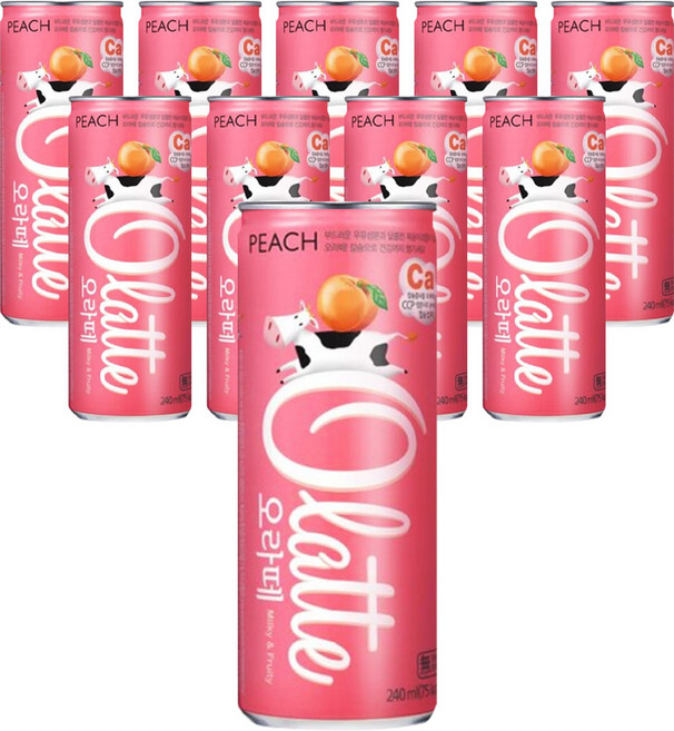 오라떼 피치 240ml 10입, 10개