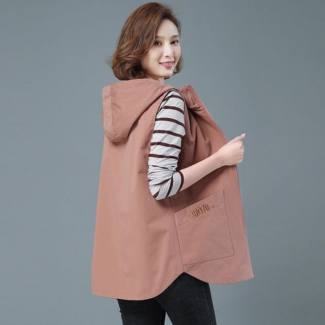 봄옷 기장 민소매 바람막이 자외선 차단 몸매 라인 날씬 민소매 디자인 상큼 스타일리쉬 상의 세심 디테일과 고급스러운 소재 높은 퀄리티 다양한 행사 데이트 일상룩