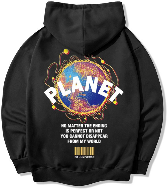 일루소 플래닛 소프트 특양면 후드티