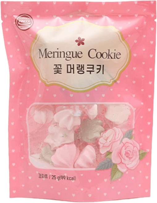 꽃 머랭쿠키 25g, 1개