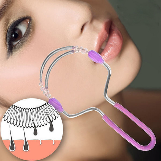 1/2구성 2단 스프링 잔털 제모기 얼굴 솜털 제거 실면도 모근 제거기, 1개