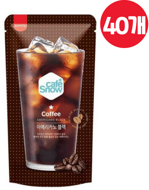 카페스노우 아메리카노 블랙, 230ml, 40개