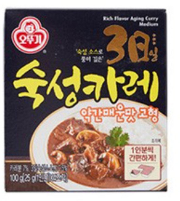 오뚜기 3일숙성카레 고형 약간매운맛, 100g, 5개