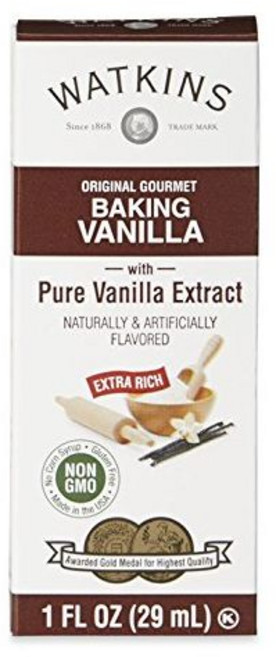 Watkins 왓킨스 순수 계피 추출물 비변형 코셔 2온스 병 1개 묶음, 베이킹 바닐라, 1 플 오즈 (12개 팩)