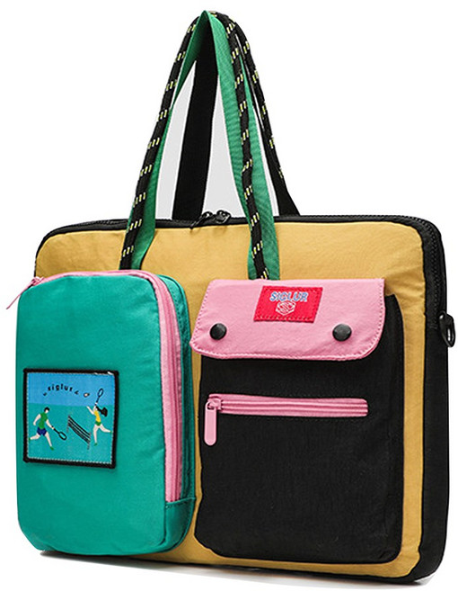 피카우스 귀여운 노트북파우치 그램 삼성 노트북가방 대용량 맥북파우치, 유니크블랙, 1개