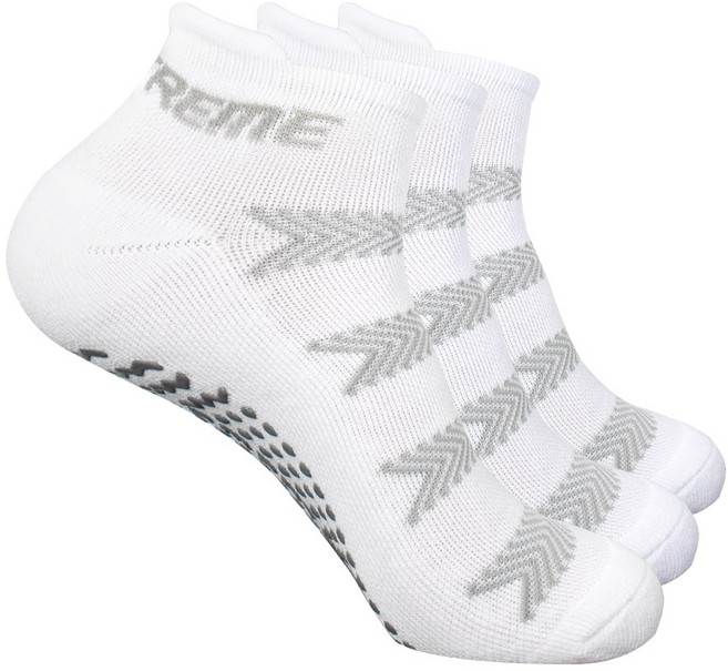 피트엑스 피트니스용 논슬립 스포츠 파일양말 3매세트 / 필라테스할 때나 일상생활에서도 절대 안미끄러져요, 화이트, 3개