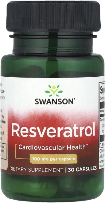 Swanson 레스베라트롤 100mg 캡슐 30정, 1개 - 쿠팡
